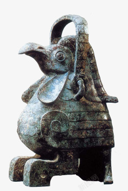 古代文物青铜鸟尊高清图片