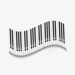 曲线钢琴键盘矢量图素材