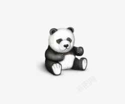 可爱熊猫玩偶素材