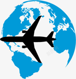 世界航线地球飞机和飞行航线高清图片