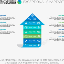 分层箭头信息图表素材