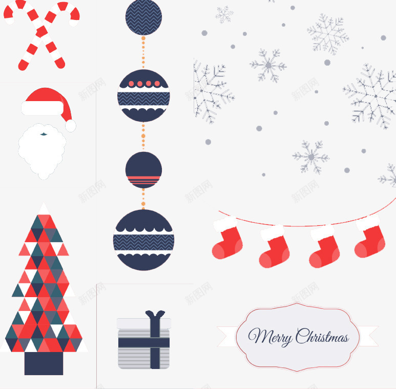 圣诞元素组合背景png免抠素材_88icon https://88icon.com 吊球 圣诞元素 圣诞树 圣诞素材 圣诞背景 礼盒 雪花