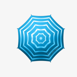 夏季蓝色遮阳伞素材