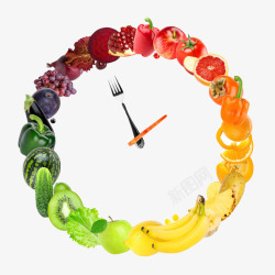 水果蔬菜组合时钟素材