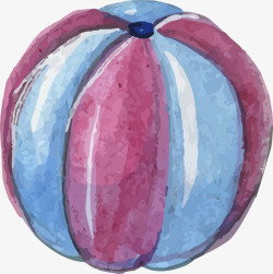 皮球图案紫色水彩玩具皮球高清图片