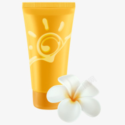 卡通防晒霜素材