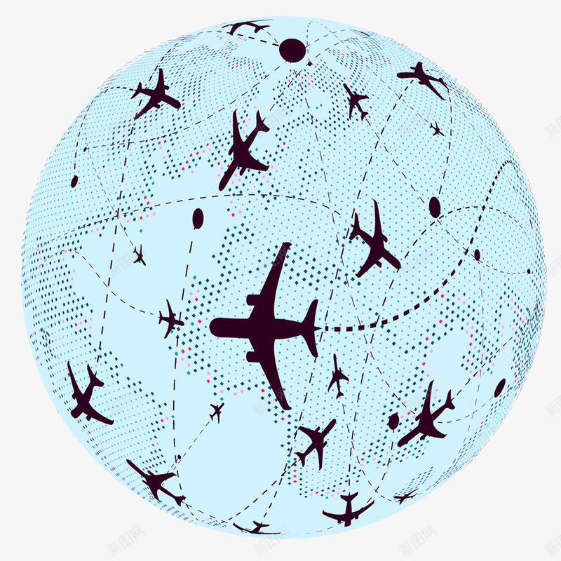 21世纪地球飞机线路图png免抠素材_88icon https://88icon.com 地图 地球 飞机 飞机线路图 飞机航线