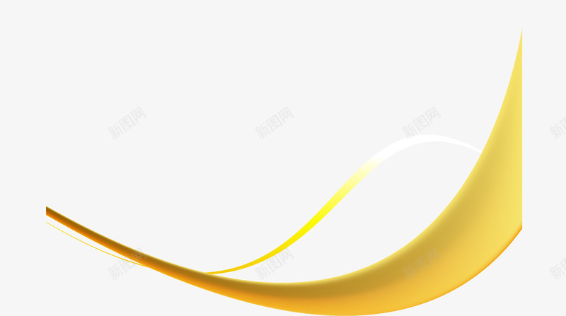 黄色线条流畅曲线矢量图eps免抠素材_88icon https://88icon.com 曲线 波纹线 流畅 线条 黄色 矢量图