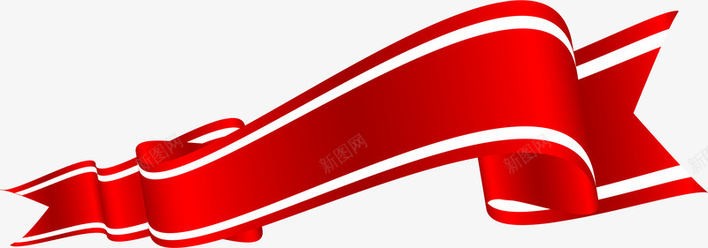 红色丝带手绘中国风png免抠素材_88icon https://88icon.com 丝带 国风 红色