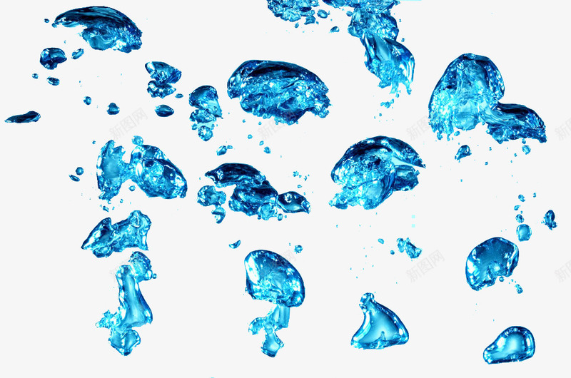 蓝色水中气泡组合png免抠素材_88icon https://88icon.com 气泡 水中 水中气泡 组合 蓝色 透明 通透