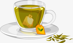 茶具茶套喝茶卡通茶杯茶具插画装饰高清图片