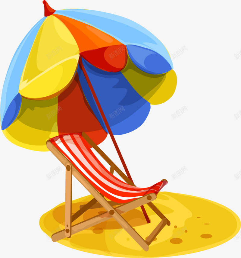 夏季度假黄色海滩png免抠素材_88icon https://88icon.com 休闲 夏季度假 沙滩伞 沙滩椅 海滩度假 黄色海滩