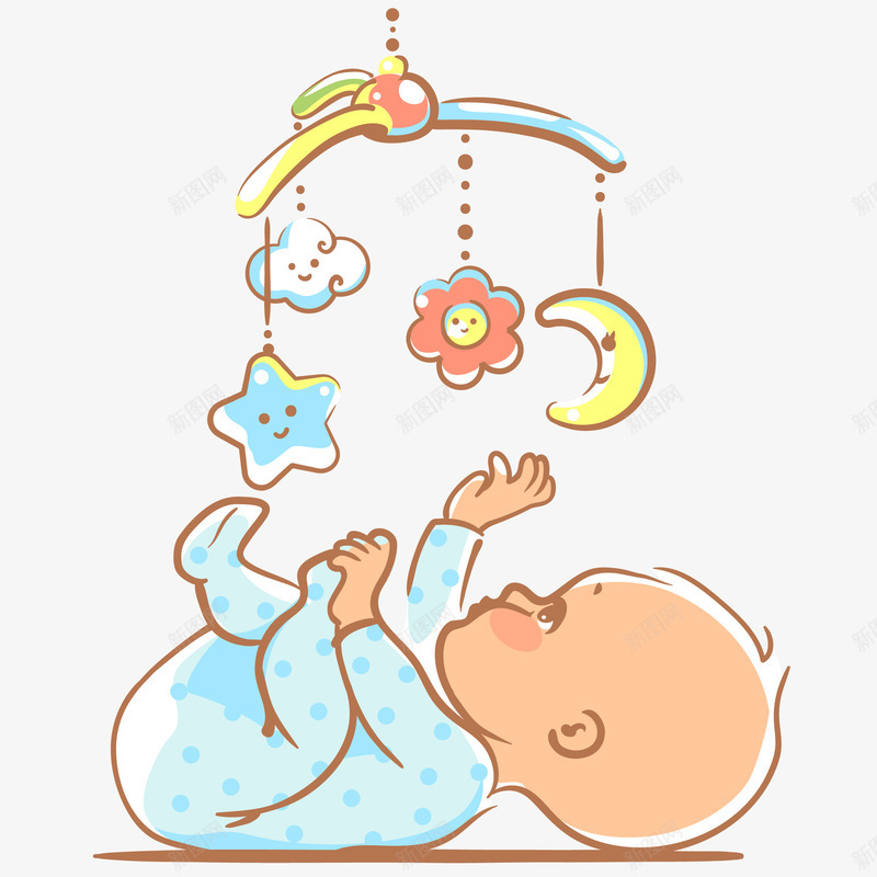 可爱的宝宝插画矢量图ai免抠素材_88icon https://88icon.com 免抠PNG 可爱的宝宝矢量插画 宝宝 手绘婴儿 母婴 玩具 矢量图