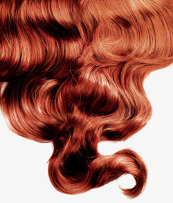 红色头发发丝素材