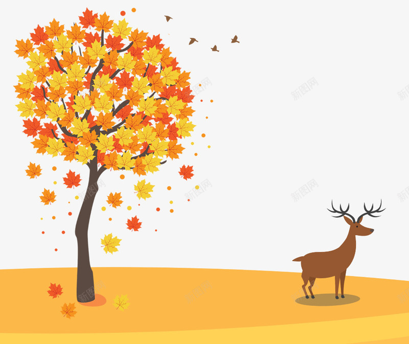 二十四节气banner之立秋psd免抠素材_88icon https://88icon.com banner 二十四节气 二十四节气banner设计之立秋 秋天 秋天树木 立秋 设计