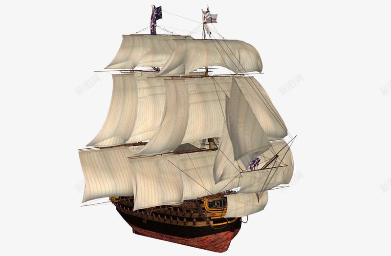 古代帆船png免抠素材_88icon https://88icon.com 古代帆船 帆船 船