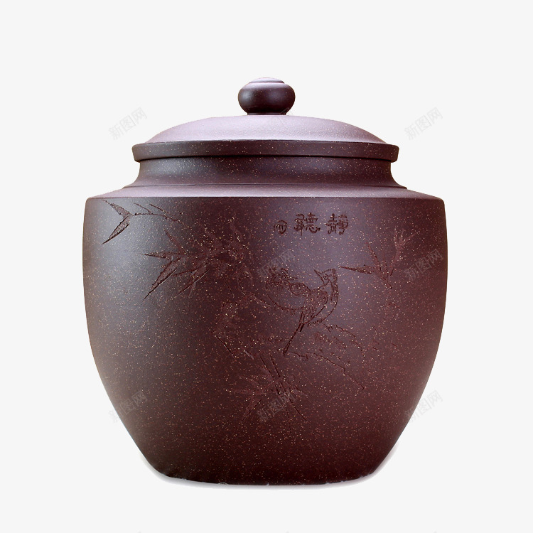 紫砂茶叶罐png免抠素材_88icon https://88icon.com 产品实物图 大号 紫砂罐 茶叶罐 陶瓷