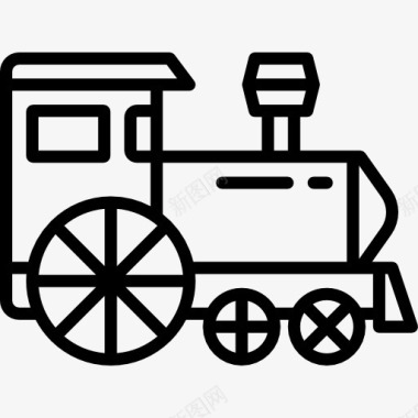 鸭子玩具火车图标图标