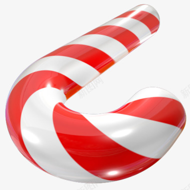 糖果圣诞条纹拐杖糖图标图标
