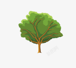 茂盛的大树矢量图素材