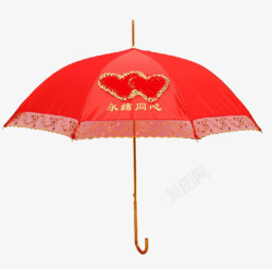 婚庆折叠红伞素材