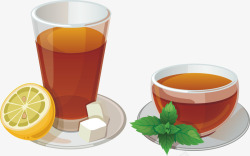 红茶和柠檬茶素材