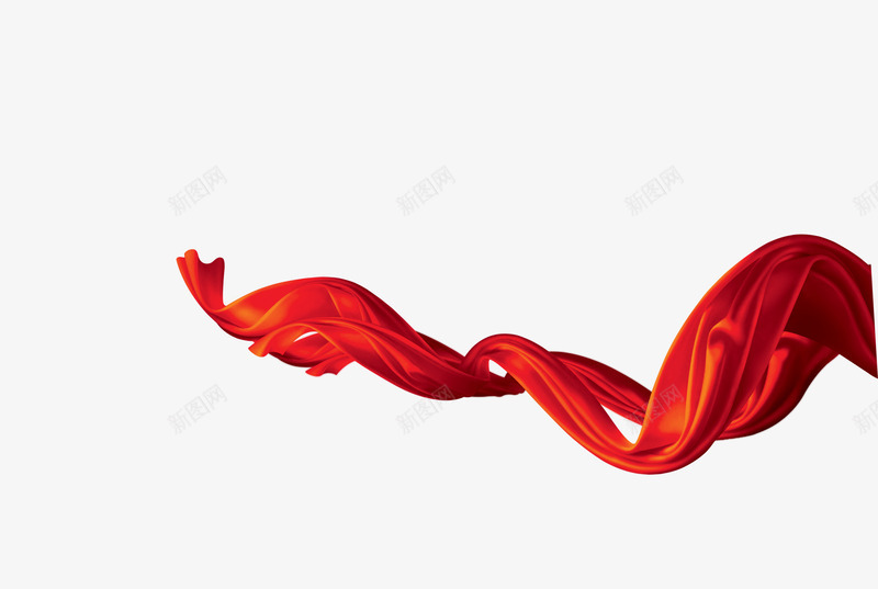 红色动感飘带png免抠素材_88icon https://88icon.com 丝带 动感 布 红色 飘带