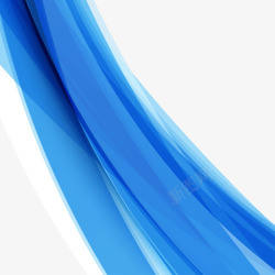 蓝色曲线边框素材