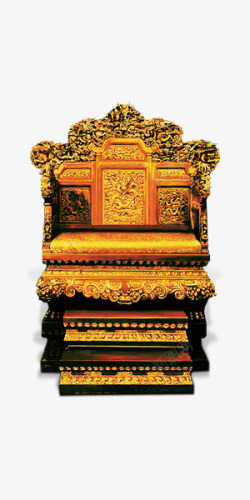 中国风古代龙椅商业素材