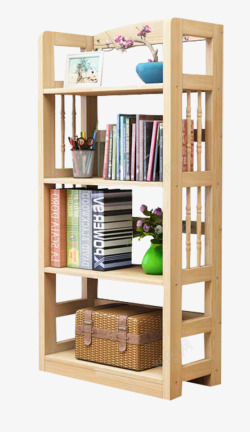 组合柜简易实木书架组合柜高清图片