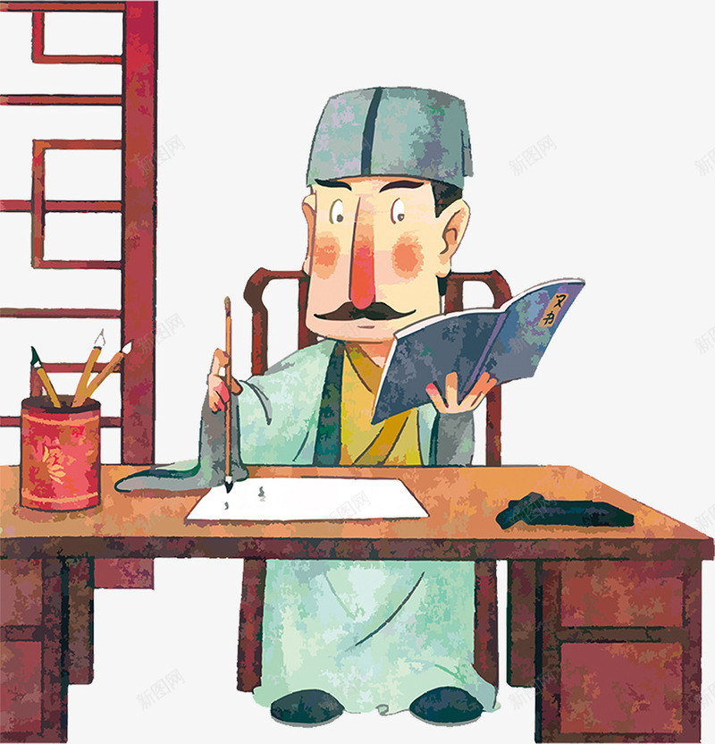 卡通海报教师节古代插画png免抠素材_88icon https://88icon.com 卡通 古代 插画 教师节 海报