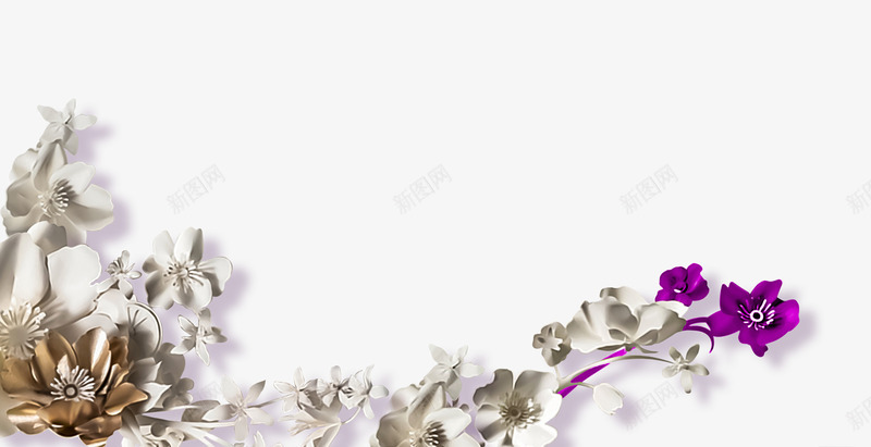 花金色紫色高贵png免抠素材_88icon https://88icon.com 品质 开创 珠宝 紫色 花 花组合 金色 高大上 高贵