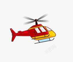 红色直升飞机素材