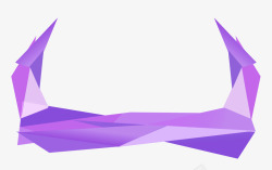 炫酷紫色水晶边框素材