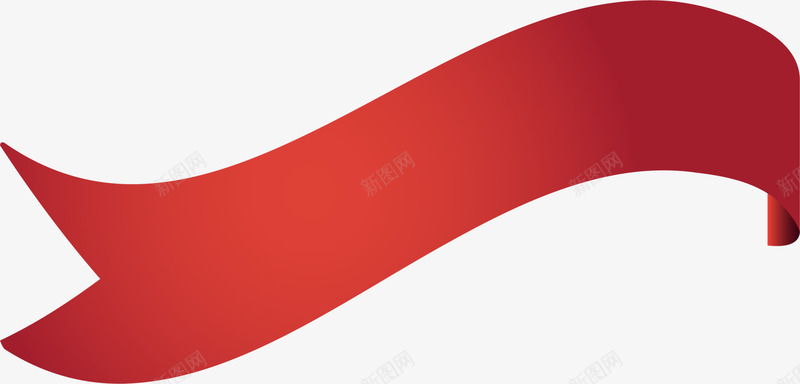 红色简约绸带png免抠素材_88icon https://88icon.com 标志图案 简约丝带 红色绸带 节庆标签 装饰图案