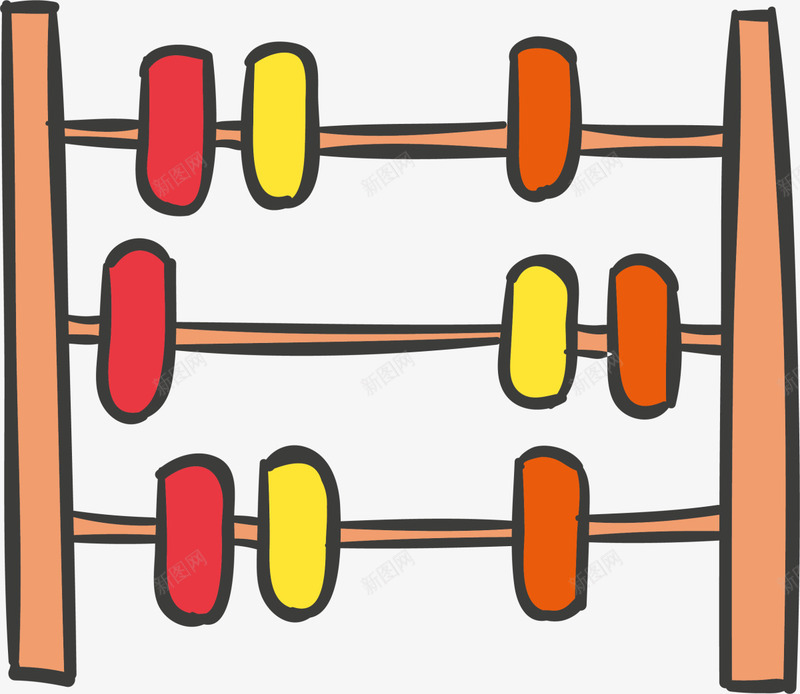 彩色手绘卡通算珠png免抠素材_88icon https://88icon.com 儿童玩具 卡通算珠 彩色算珠 游戏 玩耍 童年 童趣