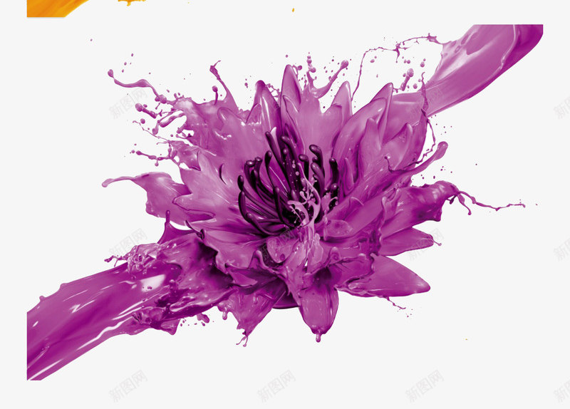 水墨花朵元素png免抠素材_88icon https://88icon.com 水彩 水花 炫酷 花朵