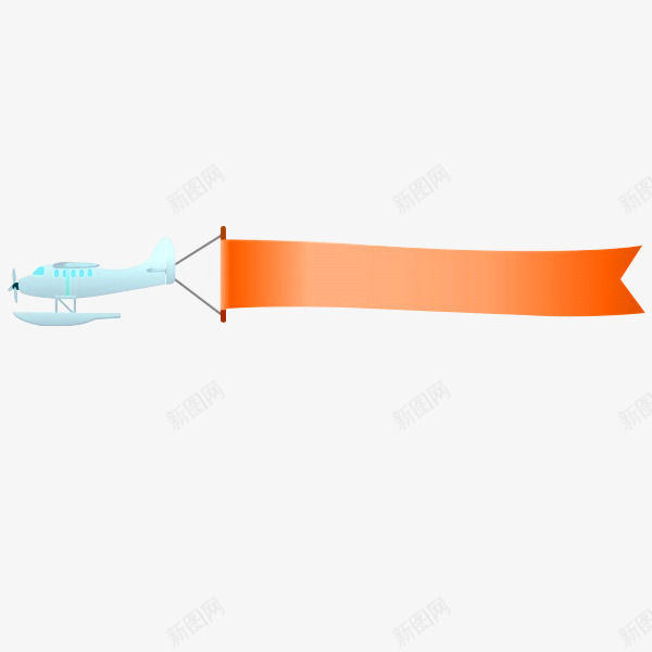 橙色简约飞机横幅装饰图案png免抠素材_88icon https://88icon.com 免抠PNG 横幅 橙色 简约 装饰图案 飞机