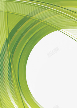 绿色曲线装饰背景矢量图素材