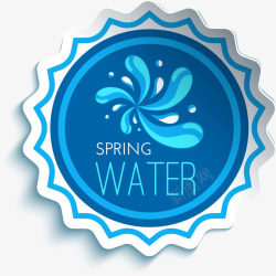 干净水资源蓝色自然水资源标签高清图片
