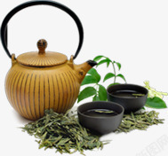 中国风古典茶壶茶叶素材