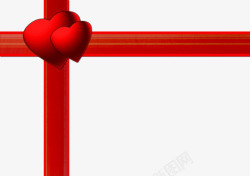 爱心与飘带素材