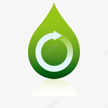 绿色循环标志图标图标