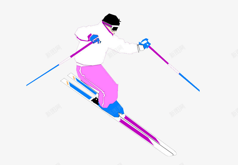 滑雪人白衣png免抠素材_88icon https://88icon.com 扁平滑雪人素材 手绘滑雪人 滑雪人 滑雪人素材 炫酷滑雪