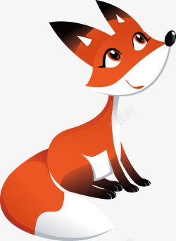 款动物风景插画卡通可爱动物狐狸插画矢量图高清图片