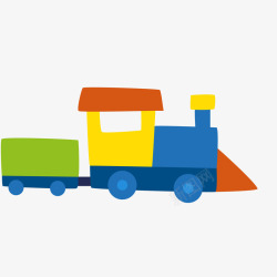 卡通积木火车玩具素材