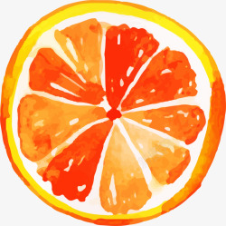 夏季手绘橙色橙子素材