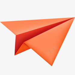红色简约纸飞机装饰图案素材