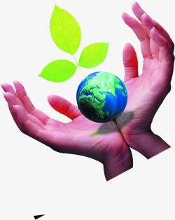 呵护地球用心呵护地球环保手势高清图片