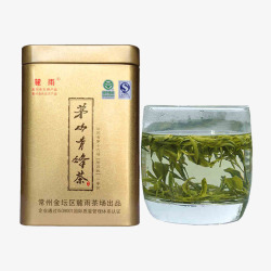 一罐绿茶叶素材